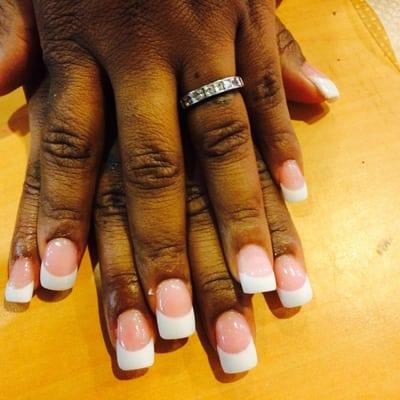 Judy is great . I have been coming to her for 6 years now and . Pink and white UV Gel awesome with great curvature.