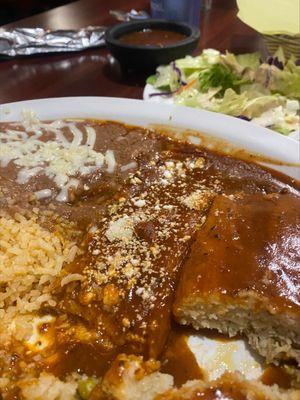 Cheese enchilada and tamale