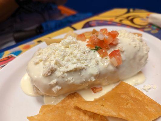 Lunch special wet burrito