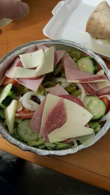 Antipasto salad. Stick to pizza with this place.