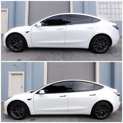 Tesla white out door handles