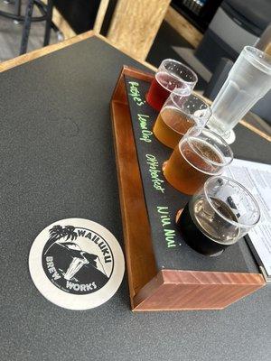 Wonderful flight of tasty brews