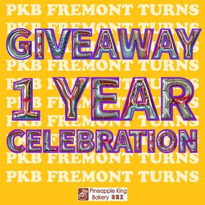 IG Giveaway to celebrate 1 year anniversary at our Fremont Store location!