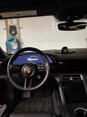 Interior clean and carpet shampoo on a Porsche taycan!