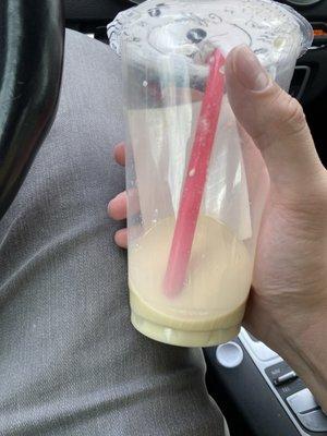 Honeydew Milk Tea that I downed very quickly as you can tell.