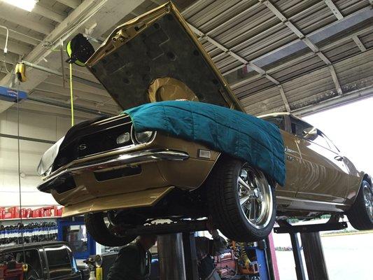 1968 Camaro on the lift