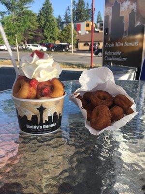 Nutella sundae and cinnamon sugar donuts :)