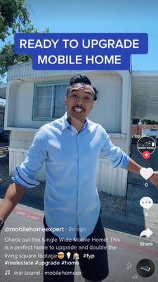 You can also find us on Tik Tok! @mobilehomeexpert