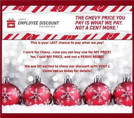 HURRY! Your time is running out! Come see us or call us at 913-294-5375 to PAY WHAT WE PAY! #dealsarehot #employeepricing #youpaywhatwepay