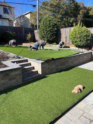 Installing the turf