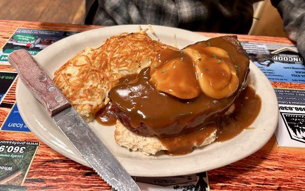 Meatloaf Benedict is massive!!!