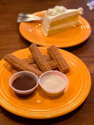 Churros and Vanilla Tres Leches Cake