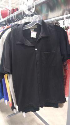 Men's black button down