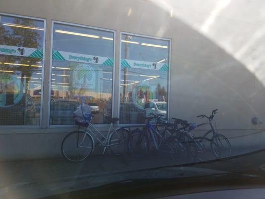 The place where the bike rack fills up faster than the parking lot. Great for people watching.