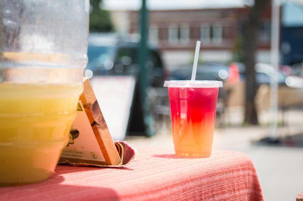 Our Aguas Frescas are made daily using all-natural ingredients, real fruit, non-GMO sweeteners such as pineapple-limeade, jamaica and more.