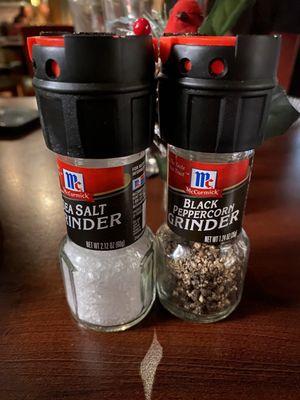 Salt and pepper shakers