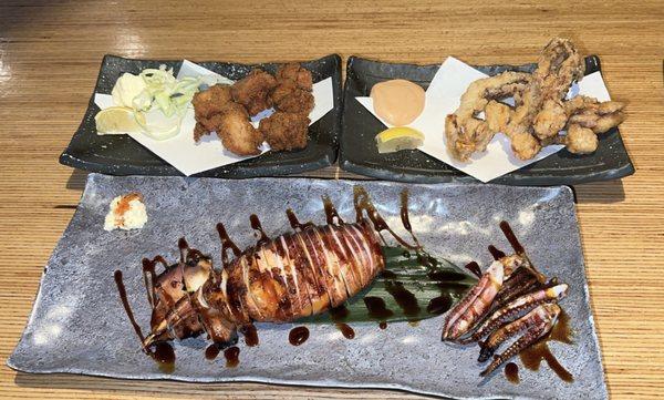 Chicken Karage BBQ Squid