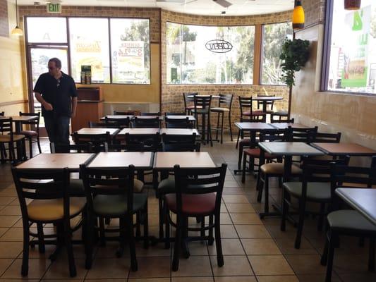 Inside dining area