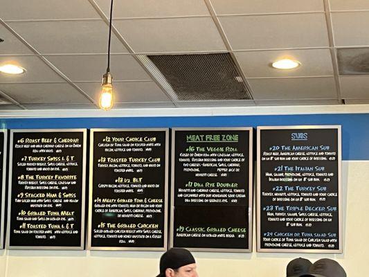 Menu board