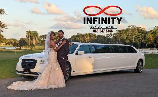 Stretch limousine wedding