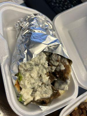 Gyro pita, good portion!