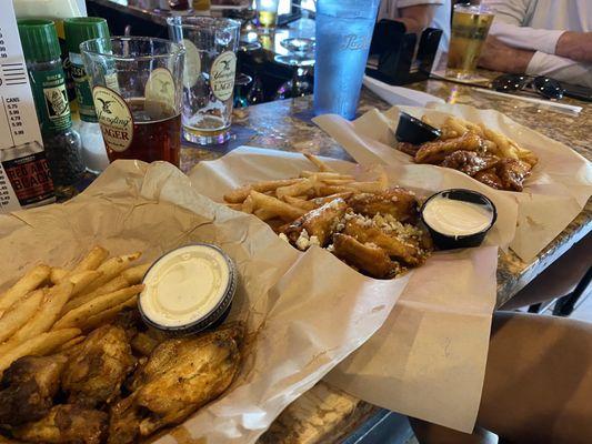 3 different types of wings. GREAT bar bites menu all day!