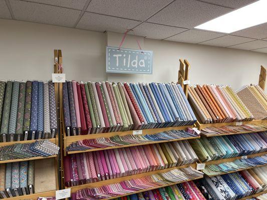 We carry beautiful fabrics from Tilda