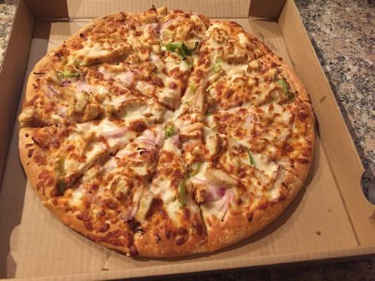 Garlic chicken pizza