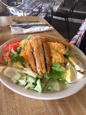 Fried chicken salad