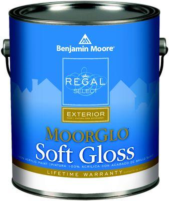 Benjamin Moore Moor-Glo. The standard in Exterior Trim Paint.