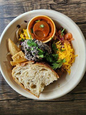 Fiesta bowl with roasted tempeh