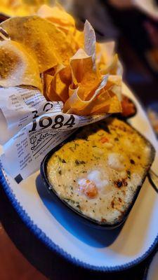 Seafood artichoke dip.