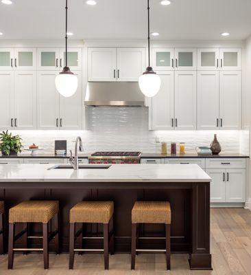 White Shaker Cabinet Kitchen Remodel