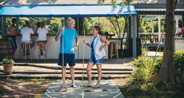 Pavilion and shuffle board