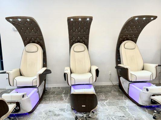 Our Pedicure Chairs.