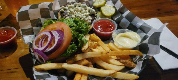 Burger and fries