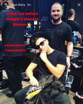 Timmy Trumpet  stays fresh @ #SeaportBarbers