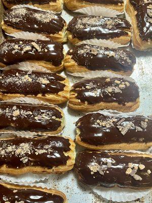 Eclairs with Heathbar topping