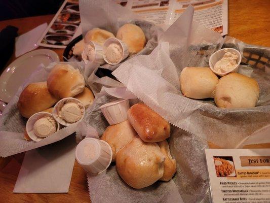 OMg these warm house made sweet rolls are amazing served with a cinnamon butter