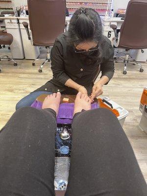 Getting pampered like I deserve.