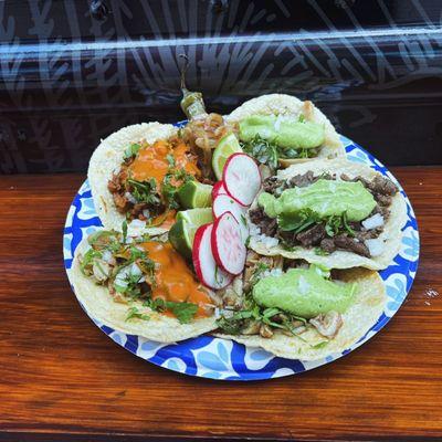 Street Tacos with freshly handmade tortillas