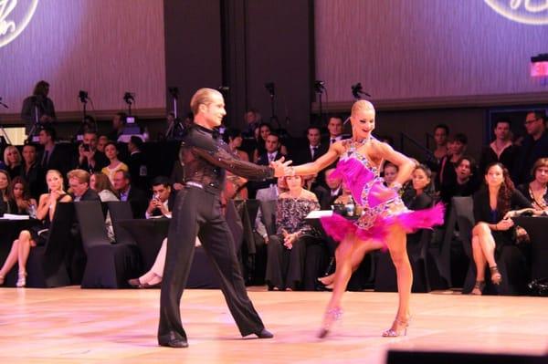 Latin professionals on the competition floor.