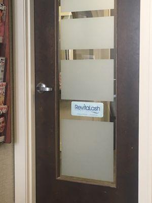 Even the door to the clinic is marketing.