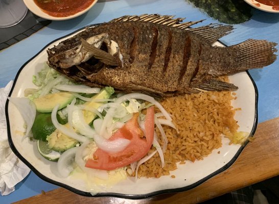 Whole fried tilapia. It was ok.