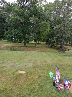 New section that opened recently, with creek running around the property.