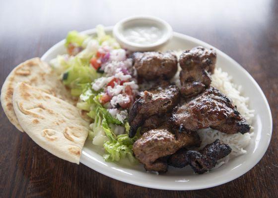 Beef Souvlaki Plate