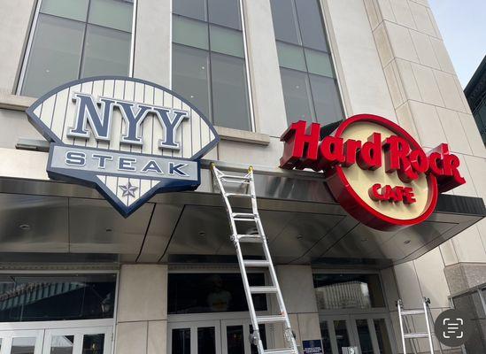 Exterior Channel Letter signs. Yankee Stadium NYC