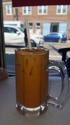 Thai ice tea   it's amazing it's like a ice coffee but 1000 x better