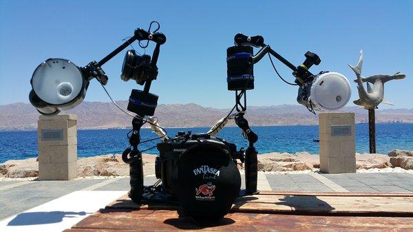 Perfect Fantasea Mirrorless setup testing at the red sea.