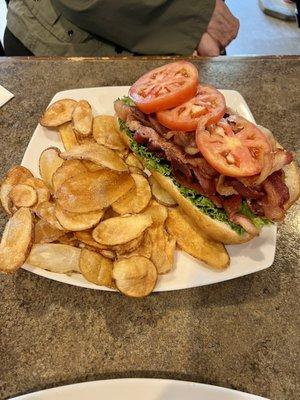 Over the Top BLT Sandwich.  12 strips of bacon to guarantee heart problems immediately!!